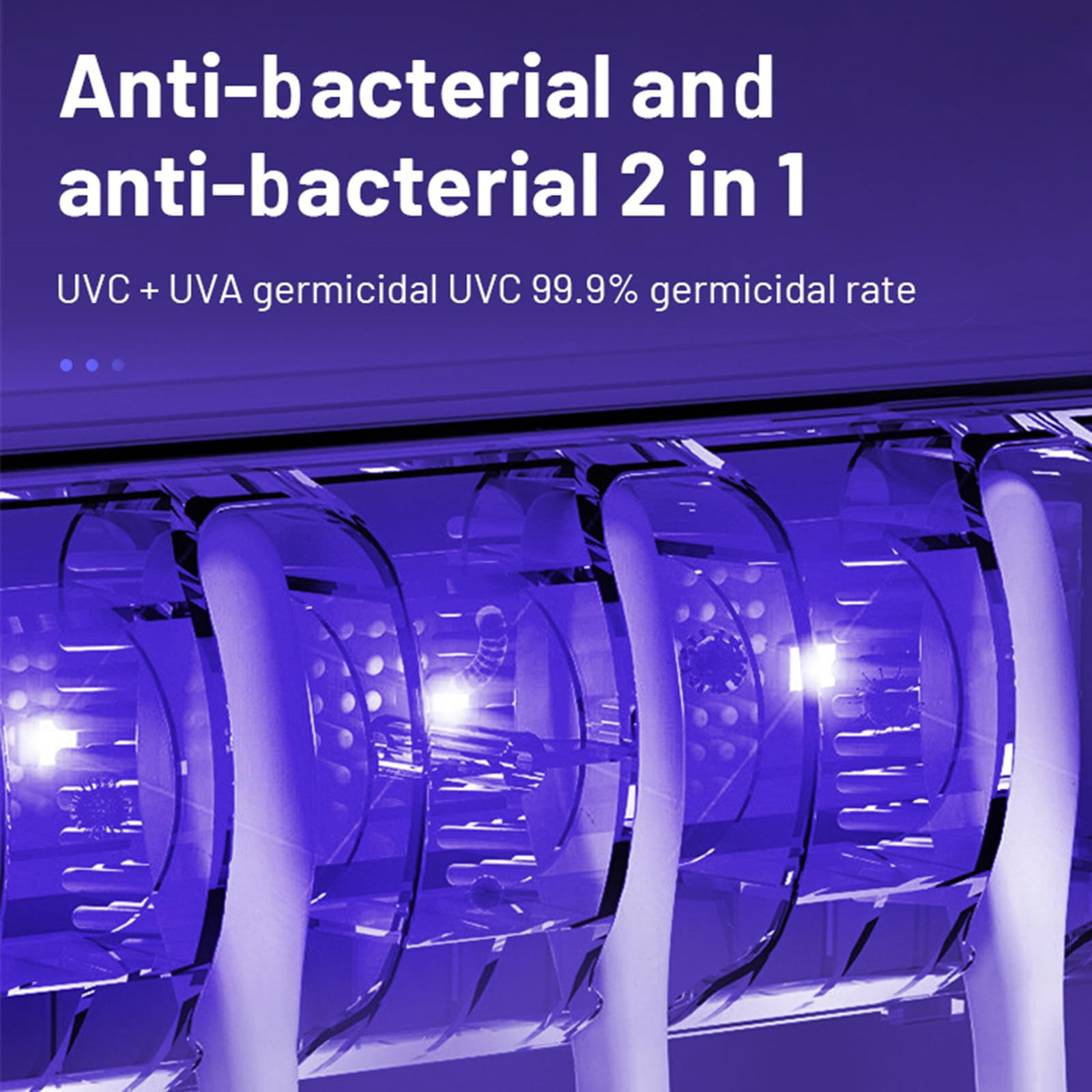 Esterilizador de cepillo de dientes inteligente, soporte para cepillo de dientes montado en la pared, esterilización UV por inducción automática, accesorios de baño
