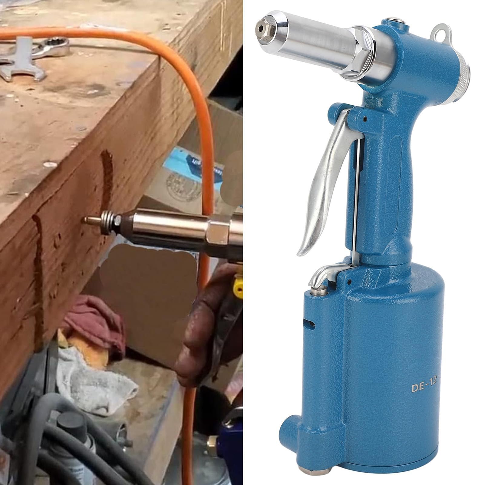 Pistola de remache neumática industrial hidráulica neumática remachadora ciega pistola de tuerca remachadora neumática pistola de tuerca remachadora neumática pistola de tuerca de remache de aire