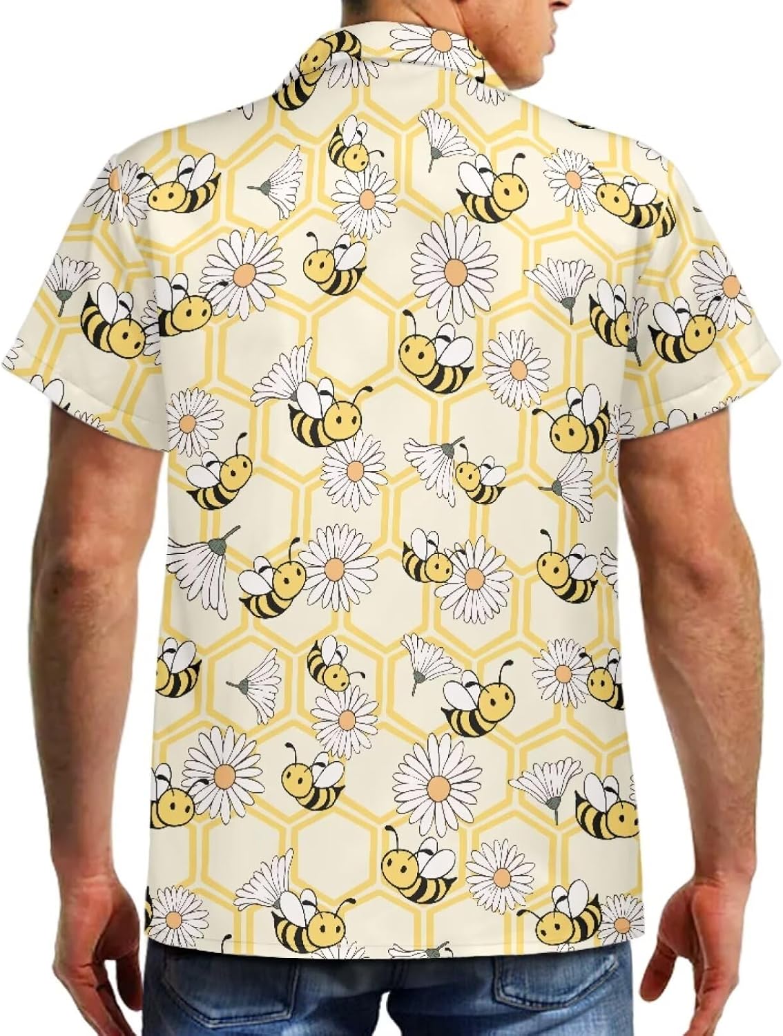 PinUp Angel Men's Hawaiian Shirt Tops Funny Graphic Short Sleeve Button Down Beach Shirt Male Summer Party Holiday Shirt