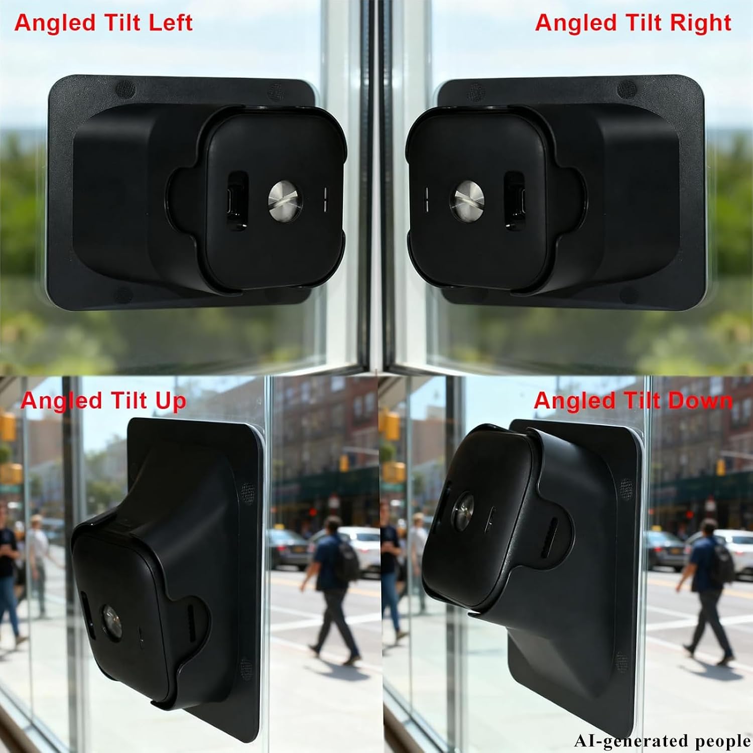Adhesive Window Mount Compatible with Blink Outdoor 4,Blink Outdoor 2K+,20°Adjustable Tilt No Drilling Camera Holder,Strong Sticky Bracket for Glass Window Indoor Security Installation,Black