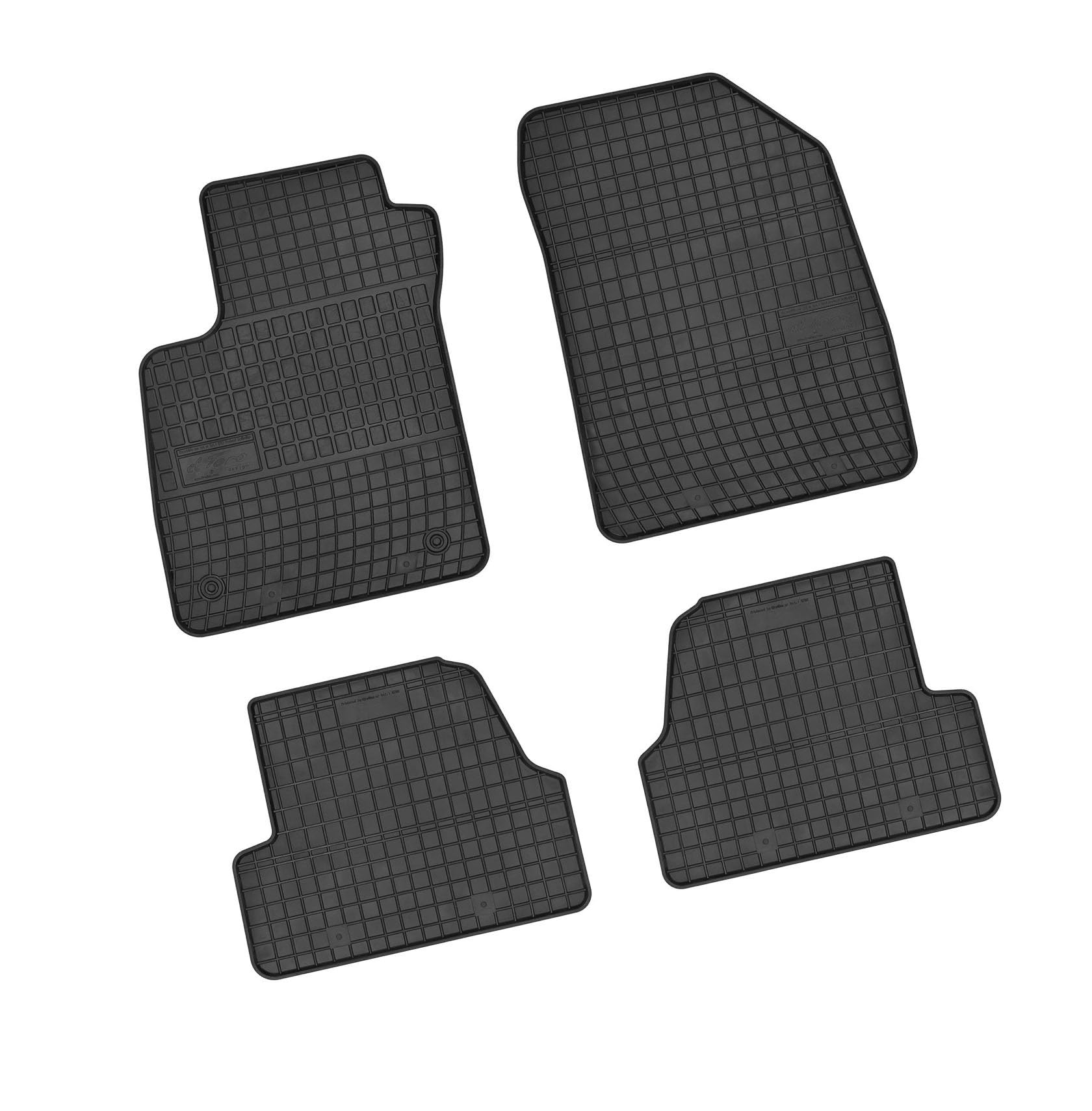 Bär-AfC OP61581 Gummimatten Auto Fußmatten Schwarz, Erhöhter Rand, Set 4-teilig, Passgenau für Opel Mokka X Baujahr ab 2016