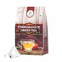 The Meadows Pomegranate Green Tea Bags – 40 Pyramid Bags | Light Fruity Flavour gallery image