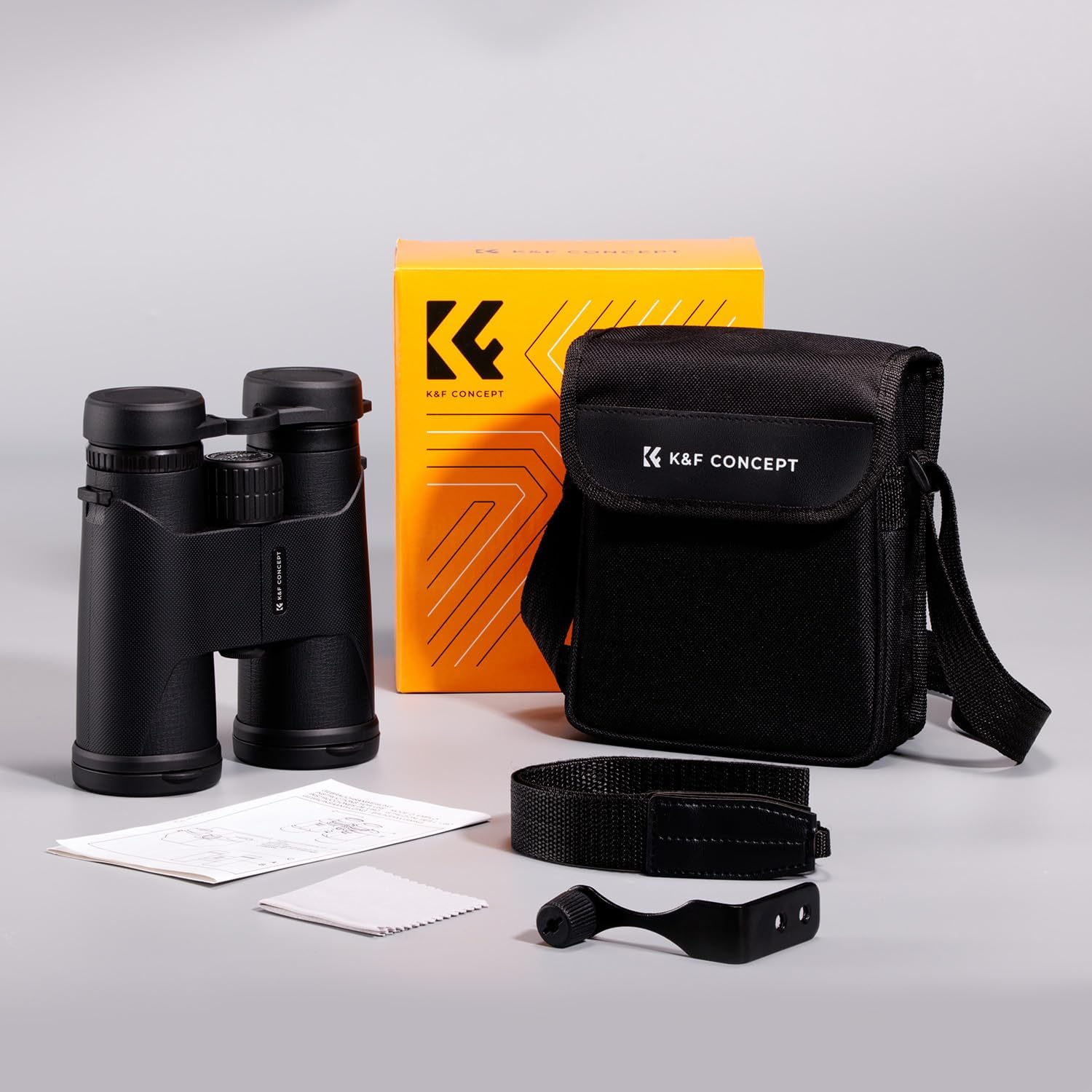 K&F Concept 10x42 Compact Binoculars for Kids and Adults, IP66 Waterproof with Tripod Converter, BAK4 Prism, FMC Lens, Cleaning Cloth for Bird Watching Hunting Travel Camping Stargazing
