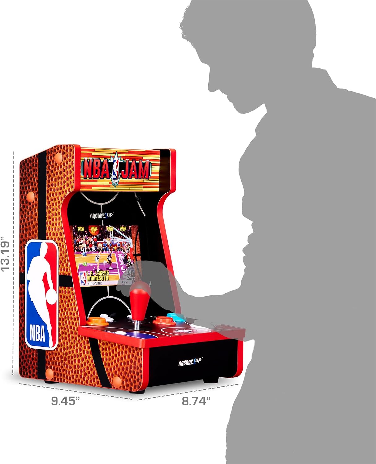Arcade1Up NBA JAM Countercade Arcade, NBA JAM TE and NBA Hang Time | 7-Inch LCD Screen, Light-Up Marquee and Real-Feel Arcade Controls 4 71bP9P9uk L. AC SL1500