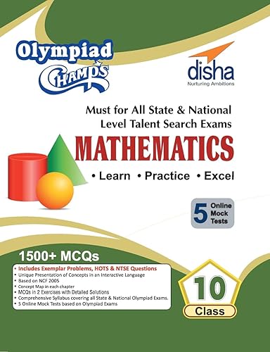 Olympiad Champs Mathematics Class 10 with 5 Mock Online Olympiad Tests [Jun 01, 2016] Disha Experts