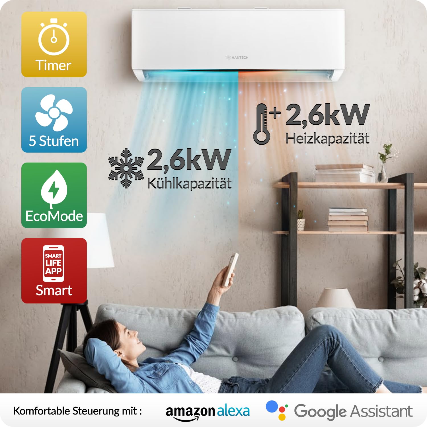 HANTECH Multi Split Klimaanlage H-PRO Inneneinheit 9000 BTU weiß