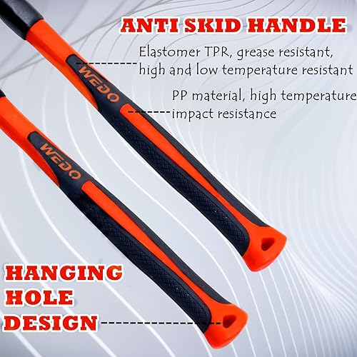 Miniatura 10 de WEDO Juego de martillos de 5 piezas, martillo de trineo de 3 libras, martillo tipo tambor de 1-12 libras, martillo de bola de 1 libra, martillo de