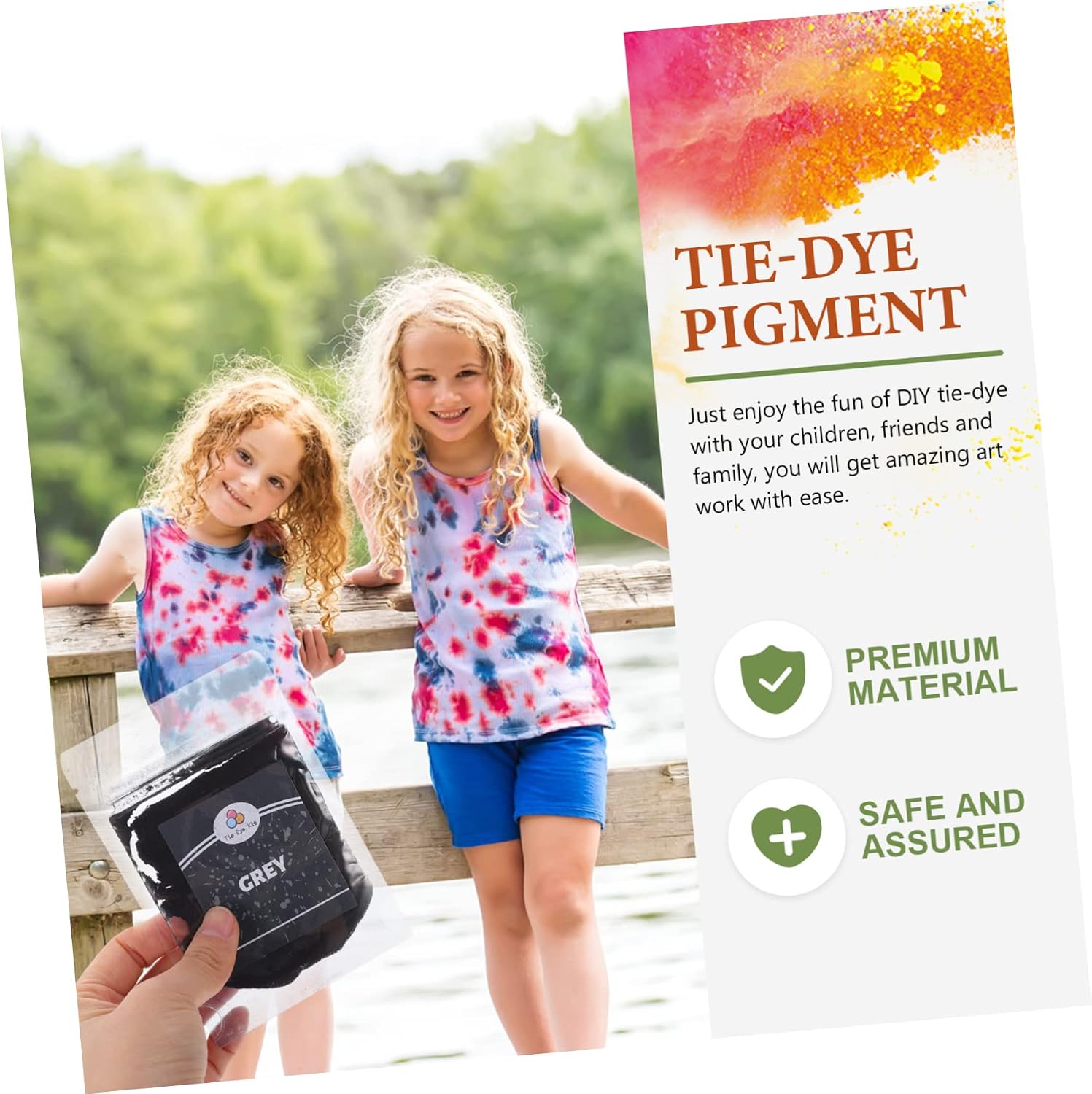 Angoily 24Bags Vibrant Tie Dye Powders for DIY Dyeing Parties and Family Fun Each Color for Adults for Creative Projects and