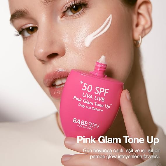 Ton Eşitleyici, Aydınlatıcı, Leke Karşıtı, Yüz Güneş Kremi, Pink Glam Tone Up, SPF 50+, 50ml, Tüm Ciltler