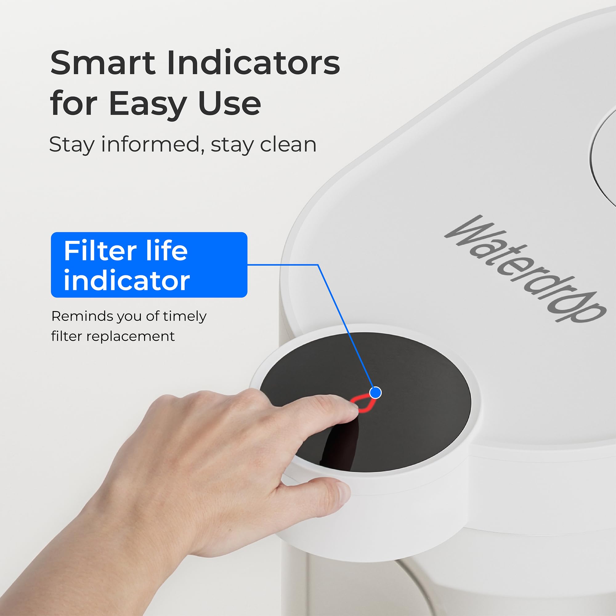 Waterdrop 𝐖𝐃-𝐄𝐖𝐅𝐒 Filtres pour Waterdrop Carafe Filtrante Instantanée 𝐖𝐃-𝐄𝐃𝟎𝟔𝐖, 𝐖𝐃-𝐄𝐃𝟎𝟔𝐁, 𝐖𝐃-𝐄𝐃𝟎𝟔𝐏, Durent jusqu'à 1 Mois ou 150 litres (lot de 3)