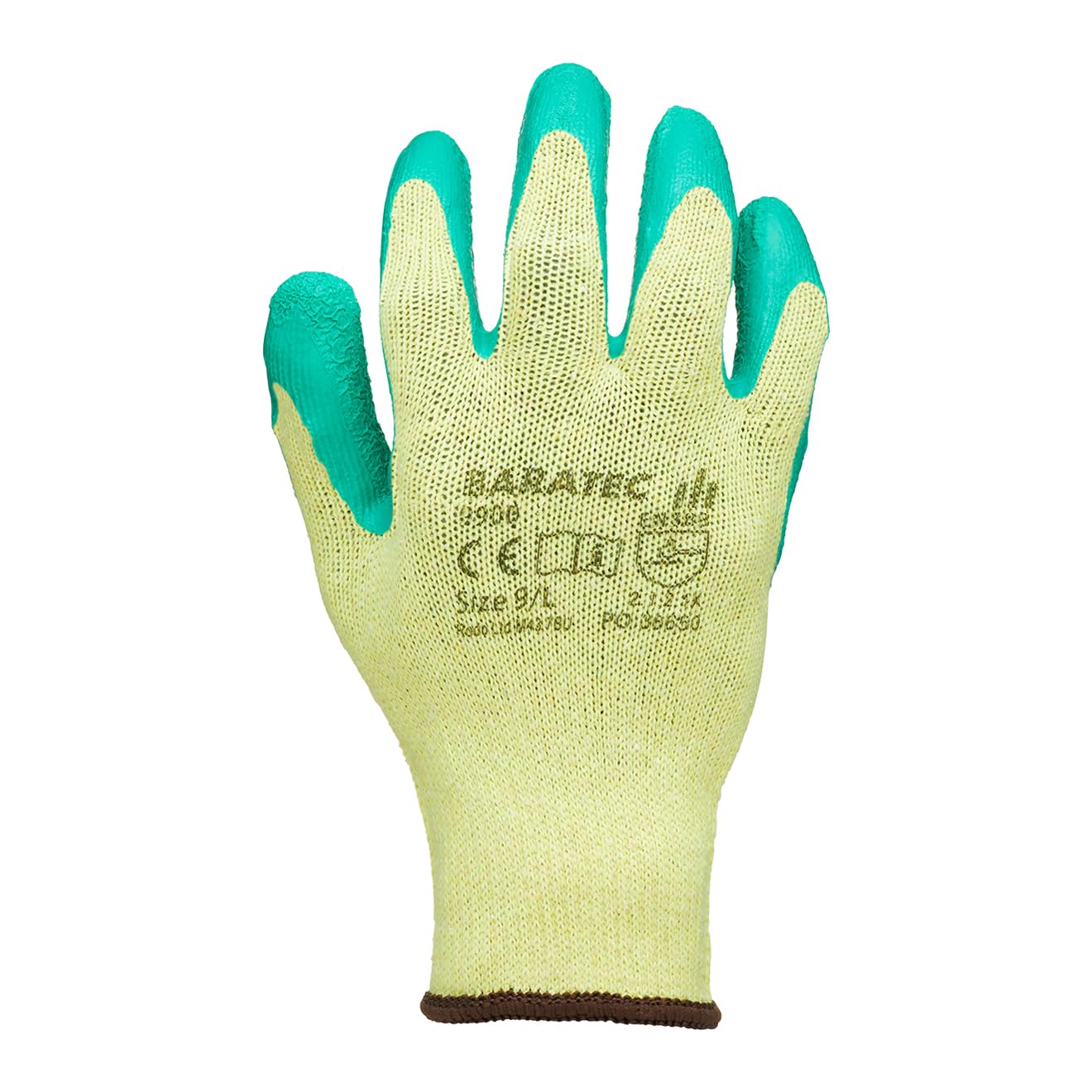 Lot de 12 gants de travail, gants en latex, taille 9/L