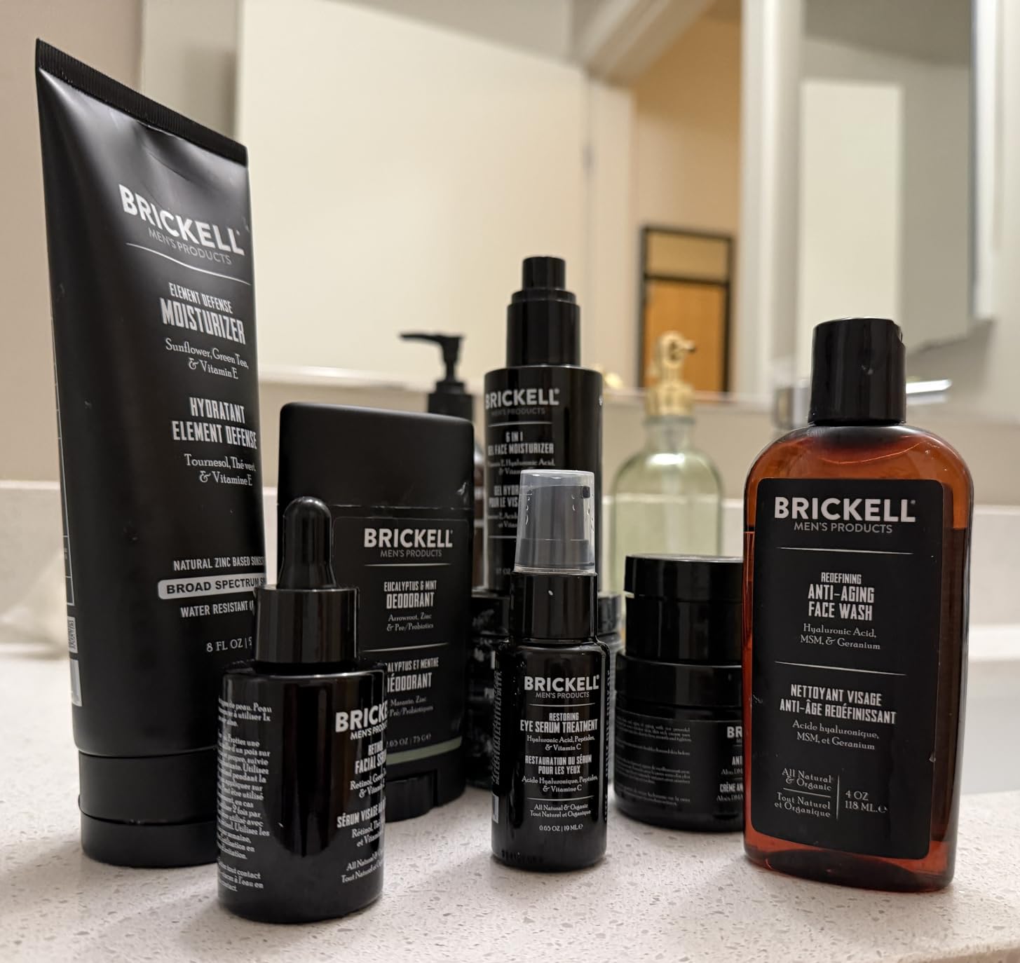 Brickell Men's Products Brickell Men's Dark Circle Under Eye Treatment Serum For Men, Eye Gel to Firm Wrinkles, Reduce Dark Bags, and Promote Youthful Skin, With Hyaluonic Acid, Peptides, and Vitamin C, 0.65oz, Unscented