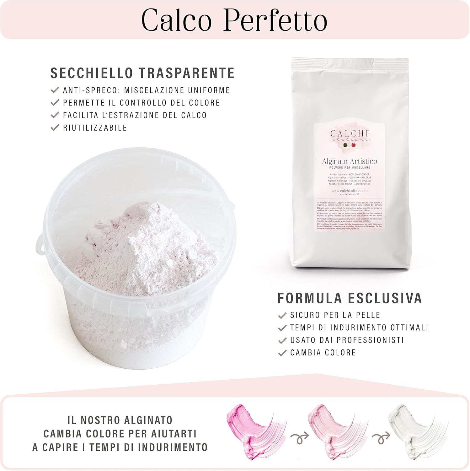 Kit Calco Mani Coppia e Famiglia 3D Premium – Stampi in Gesso e Alginato Made in Italy – Set Completo per 2 Persone – Regalo Originale Festa della Mamma, Anniversario, Matrimonio e Nascita
