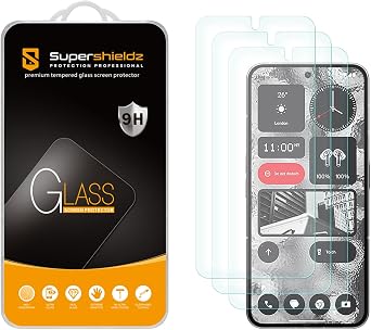 Supershieldz 3 Pack Designed for Nothing Phone 2 Tempered Glass Screen Protector, Anti Scratch, Bubble Free