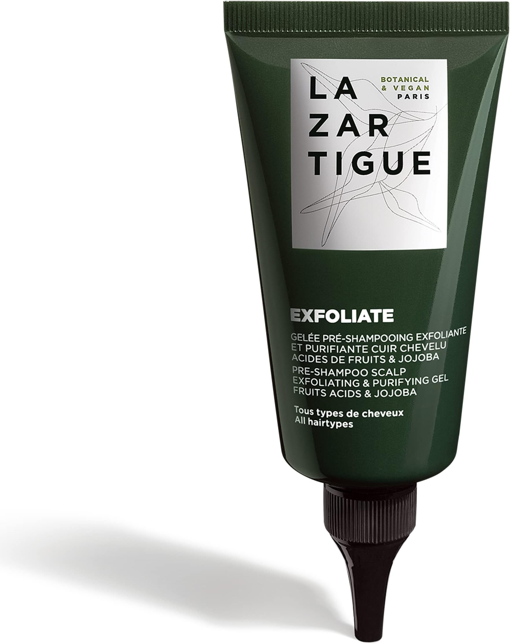 LazartigueExfoliate Gel | Oxygenating Detox Scrub with Jojoba Beads and Fruit Acids | Exfoliator that Helps Reoxygenate Scalp and Regains Optimal Balance | Sulfate and Silicone Free, 2.5 Fl.Oz.
