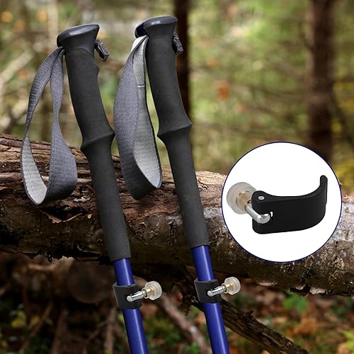 Miniatura 5 de 6 clips de repuesto de bloqueo de bastón de senderismo, abrazaderas de giro rápido para bastones de senderismo, clip de poste de trekking con