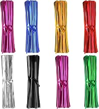 CLassiC 2000 Pieces Metallic Twist Ties, 10 cm Length, 0.4 cm Width, Multicolour Pack of 5 Colours