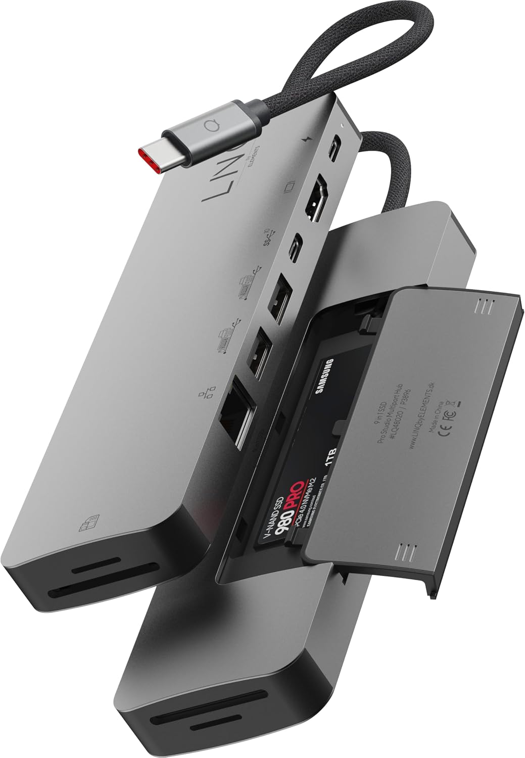 LINQ Connects 9in1 Pro Studio USB-C 10Gbps Multiport Hub with Power ...