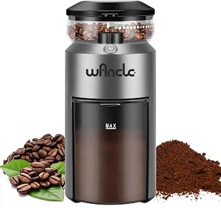 Wancle Electric Burr Coffee Grinder with 28 Precision Settings, 2-12 Cups, Grey - Professional Bean Mill for Consistent Flavor