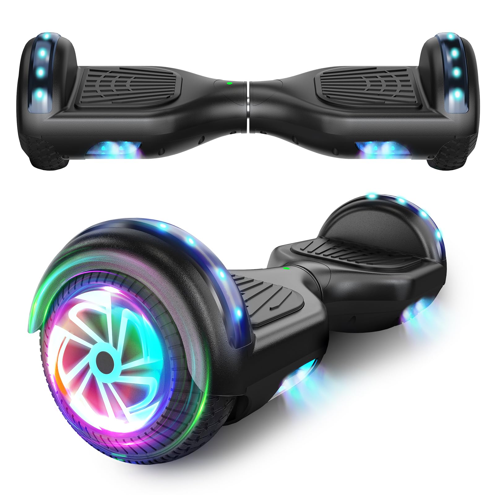 SISIGAD Hoverboard Overboard 6,5" avec LED/Bluetooth, skateboard, hoverboard, cadeau pour enfants
