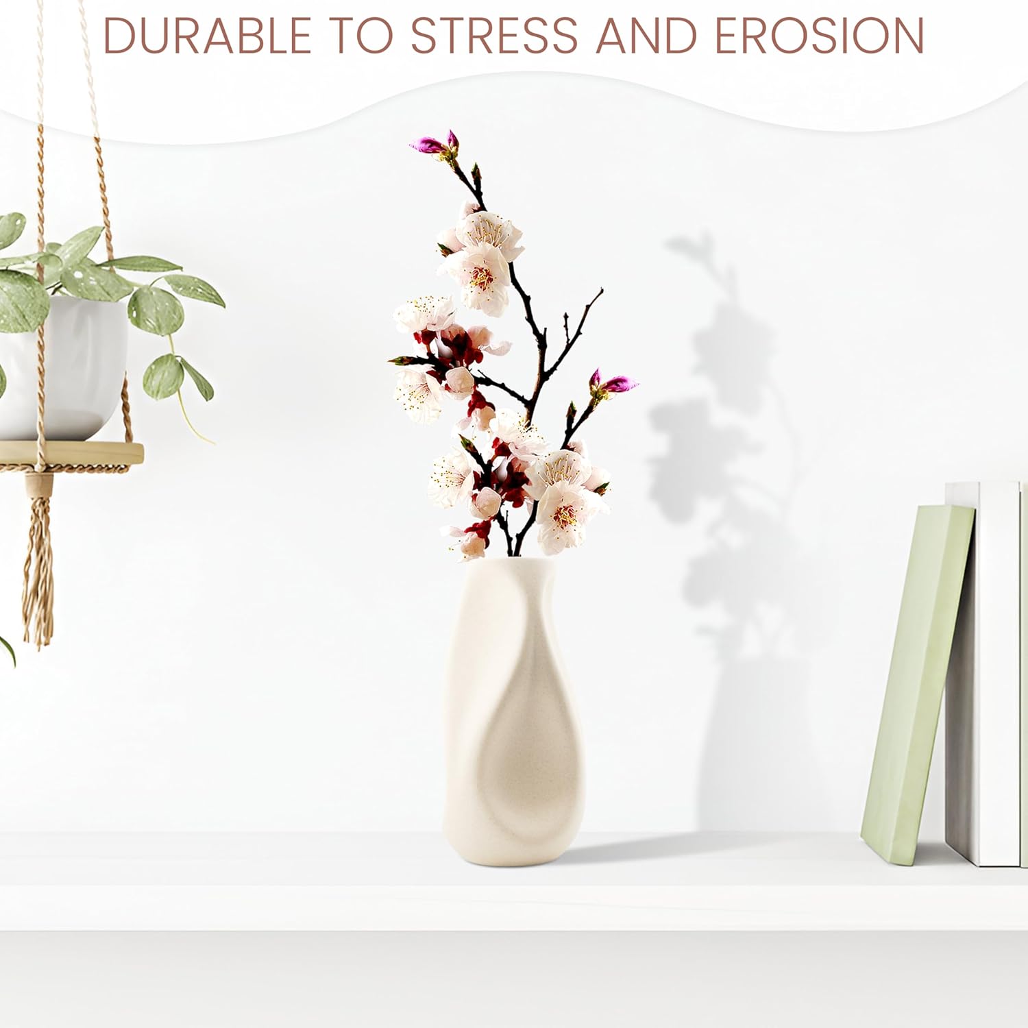 Elegant Small Ceramic Vase Home Decor Flower Vase, Ideal for Displaying Delicate Blooms as a Bud Vase, Perfect Addition to Any Room, Bedroom, Office, Living Room, Bathroom and More.