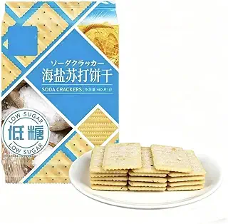 Peppito ソーダクラッカー ソーダクッキー 低糖質 ショ糖不使用 個包装 サクサク食感 ビスケット 焼き菓子 持ち運びに便利 小麦粉使用 | プチギフト 個包装 焼き菓子 手土産 朝食 軽食 おやつ レジャー食品 中華 お菓子 ビスケット クッキー デザート サクサク食感 低糖質 ショ糖不使用 糖質1g/100g 小麦粉使用 持ち運びに便利 香りが残る（海盐白芝麻味 405g*1袋）