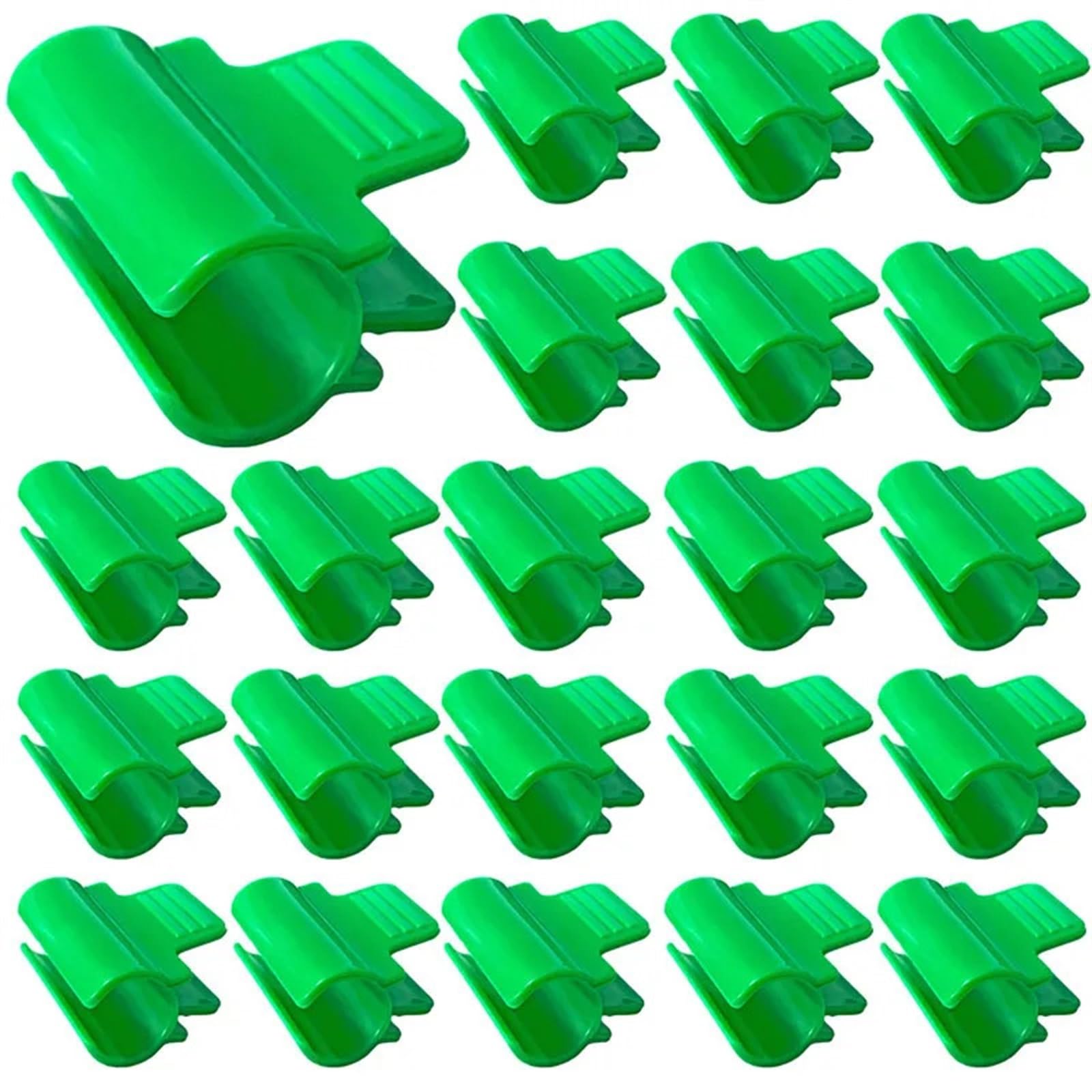Clip in plastica per serra, morsetti per pellicola, copertura per fila capannone da giardino, cerchio tunnel rete, diametro esterno, pali per piante, 50 pezzi (colore: 16)