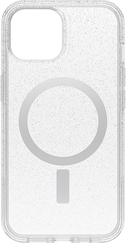 Miniatura 1 de OtterBox Funda transparente para iPhone 15, iPhone 14 y iPhone 13 Symmetry Series - Stardust (transparente/plateado), se ajusta a MagSafe, ultra