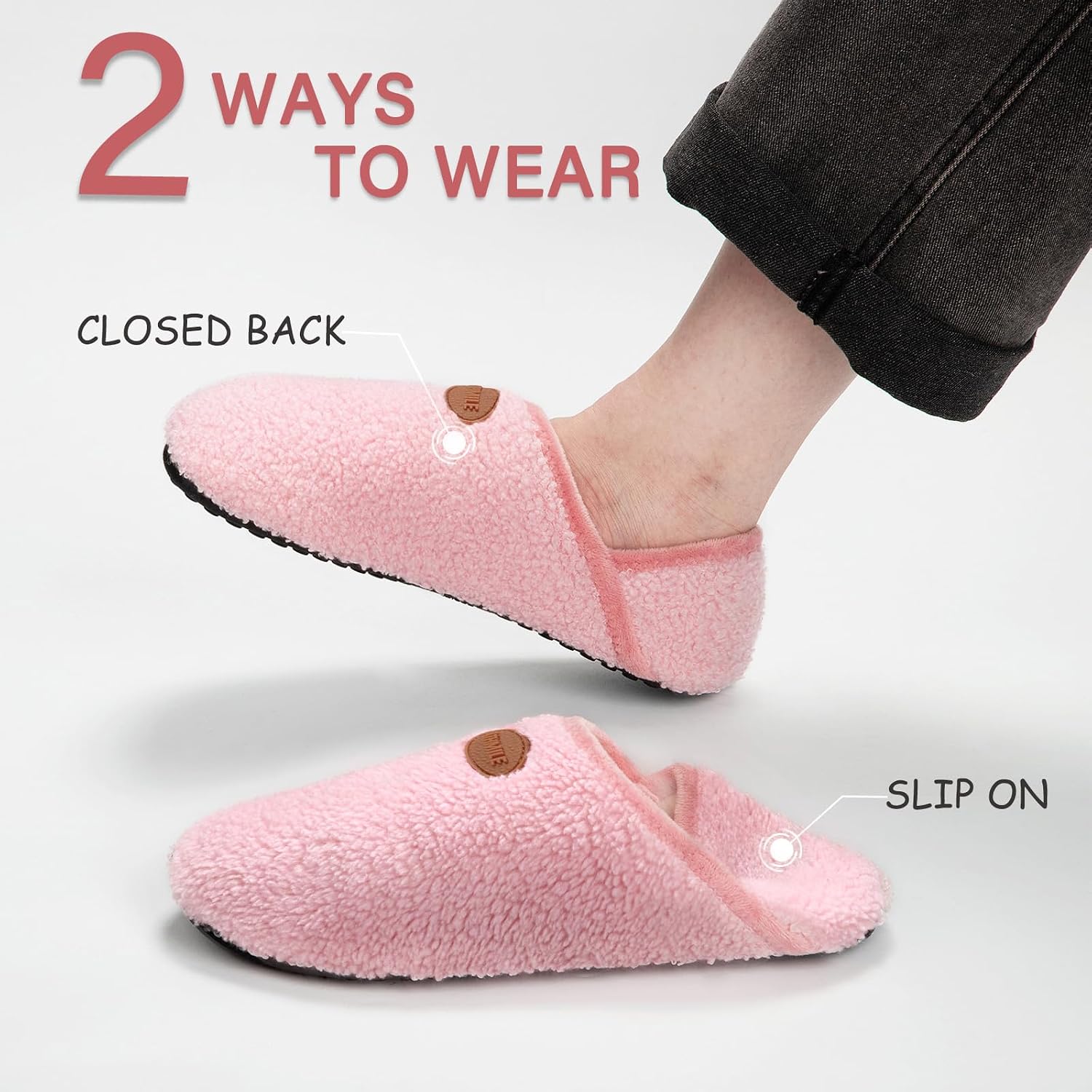 ATHMILE House Slippers for Women Men Indoor Barefoot Slippers Socks Furry Slip on House Shoes Cozy Comfy for Home Bedroom Travel Yoga image 3