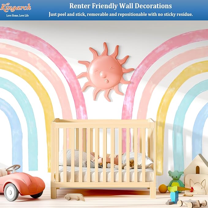 Vinilo Decorativo Acuarela Arcoíris Grande Kingarch 152x120cm 4 Piezas miniatura 4