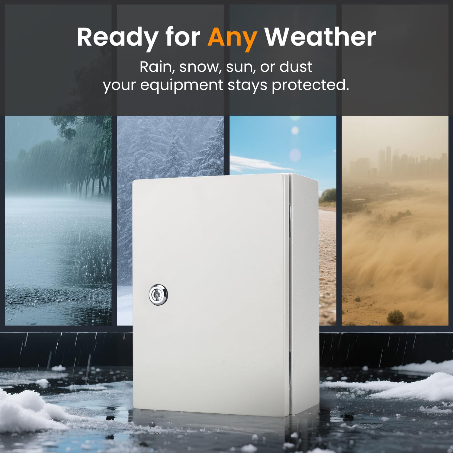 QILIPSU Metal Electrical Box - Waterproof & Lockable -8