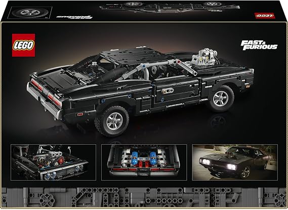 LEGO Technic Fast and Furious Dodge Charger R/T Araba 42231 - Yetişkinler için Kompresörlü V8 Motor İçeren Koleksiyonluk Dekoratif Model Yapım Seti, Filmin Hayranları için Hediye Fikri (1516 Parça)