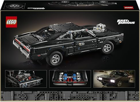 LEGO Technic Fast and Furious Dodge Charger R/T Araba 42231 - Yetişkinler için Kompresörlü V8 Motor İçeren Koleksiyonluk Dekoratif Model Yapım Seti, Filmin Hayranları için Hediye Fikri (1516 Parça)