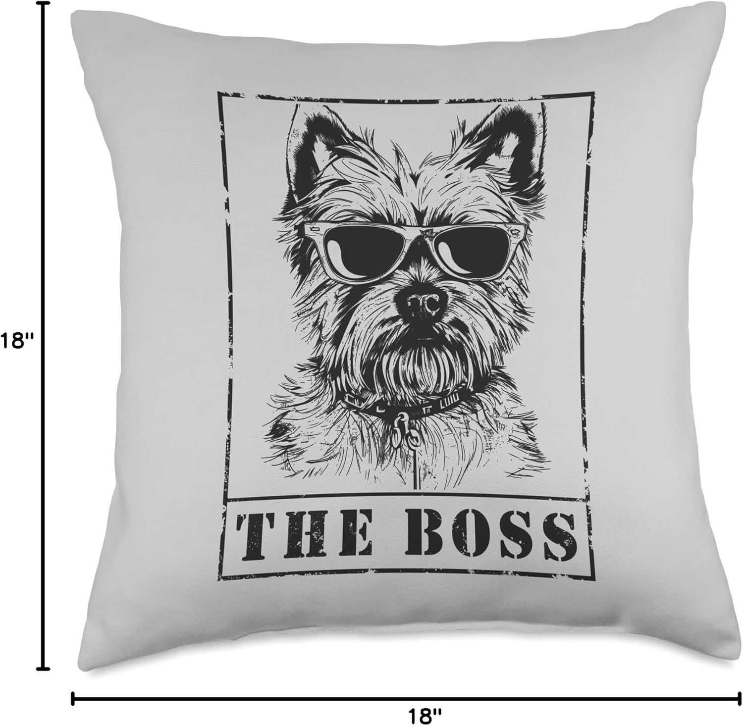 The Funny Norwich Terrier Boss Mom Dad Dog Lover Throw Pillow
