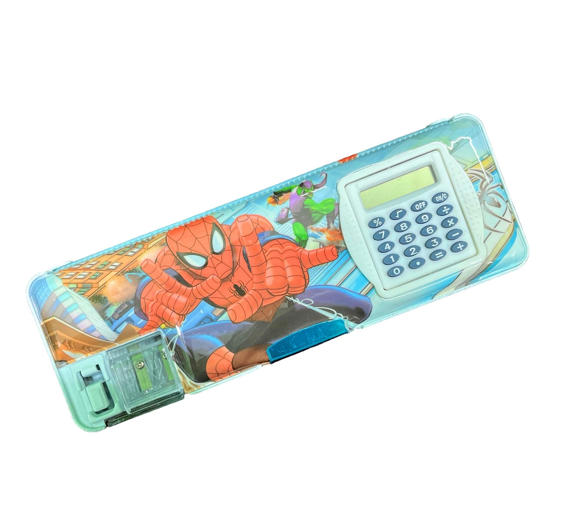 SHRIRAYS Spiderman Pencil Box for Kids | Avengers Geometry with Calculator | Pencil Case for Students | Boys & Girls (Spiderman P Box) (B0D1VMR3PV) Amazon Price History, Amazon Price Tracker