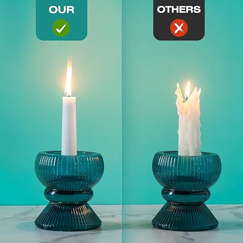 Miniatura 3 de Hausware Paquete de 36 velas cónicas blancas, 8 horas de tiempo de combustión, sin perfume, sin goteo y sin humo, 10 pulgadas, elegante vela de cena