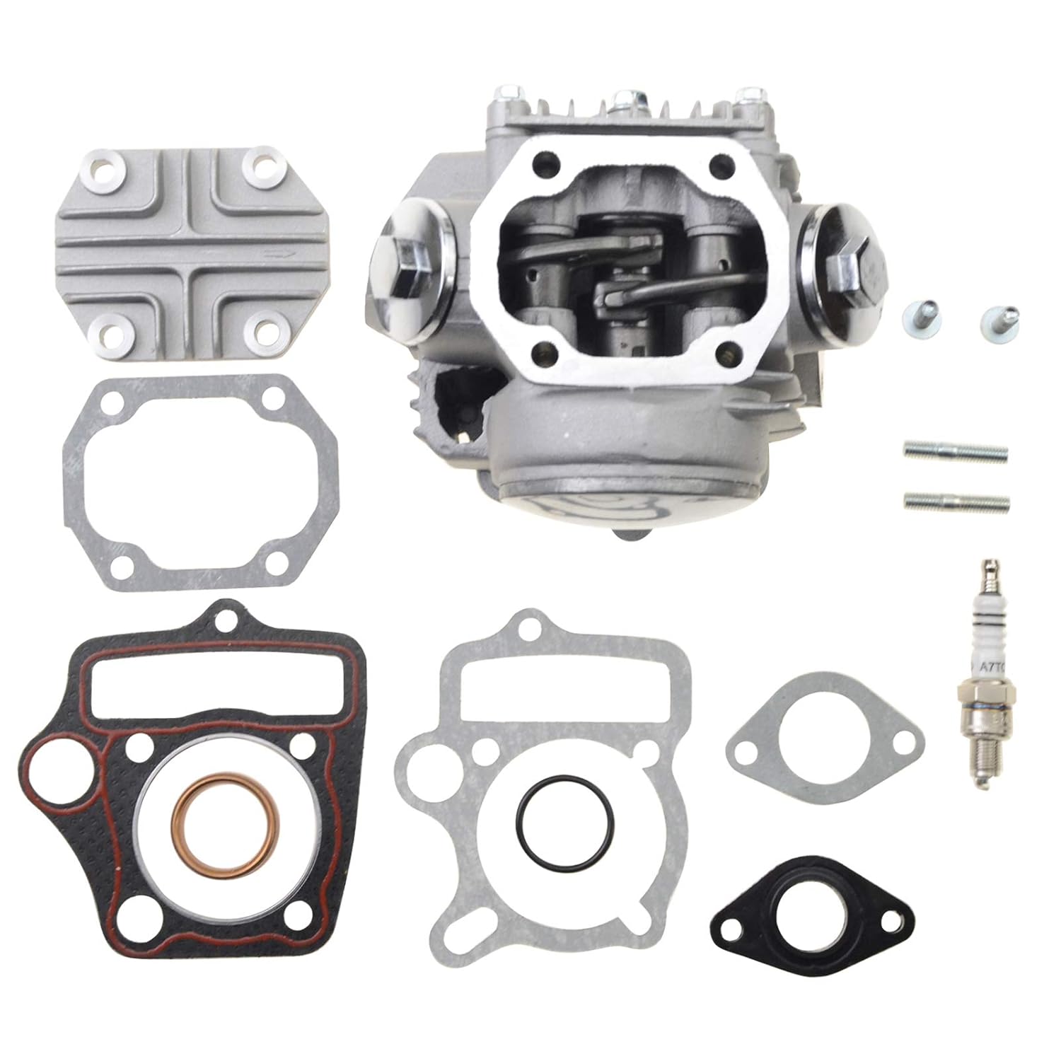 WOOSTAR 47mm Complete Cylinder Head 65mm Valves with A7TC Spark Plug
