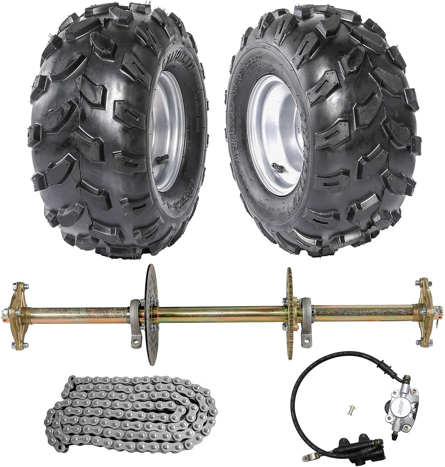 YC Yier 32" Go Kart Rear Live Axle Kit w/ 18x9.508" Wheels