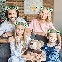 Vista 24 de HODRME - Diadema de orejas y cuernos de animales de felpa, para Halloween, Navidad, festival, fiesta temática de animales, cosplay, o disfraz