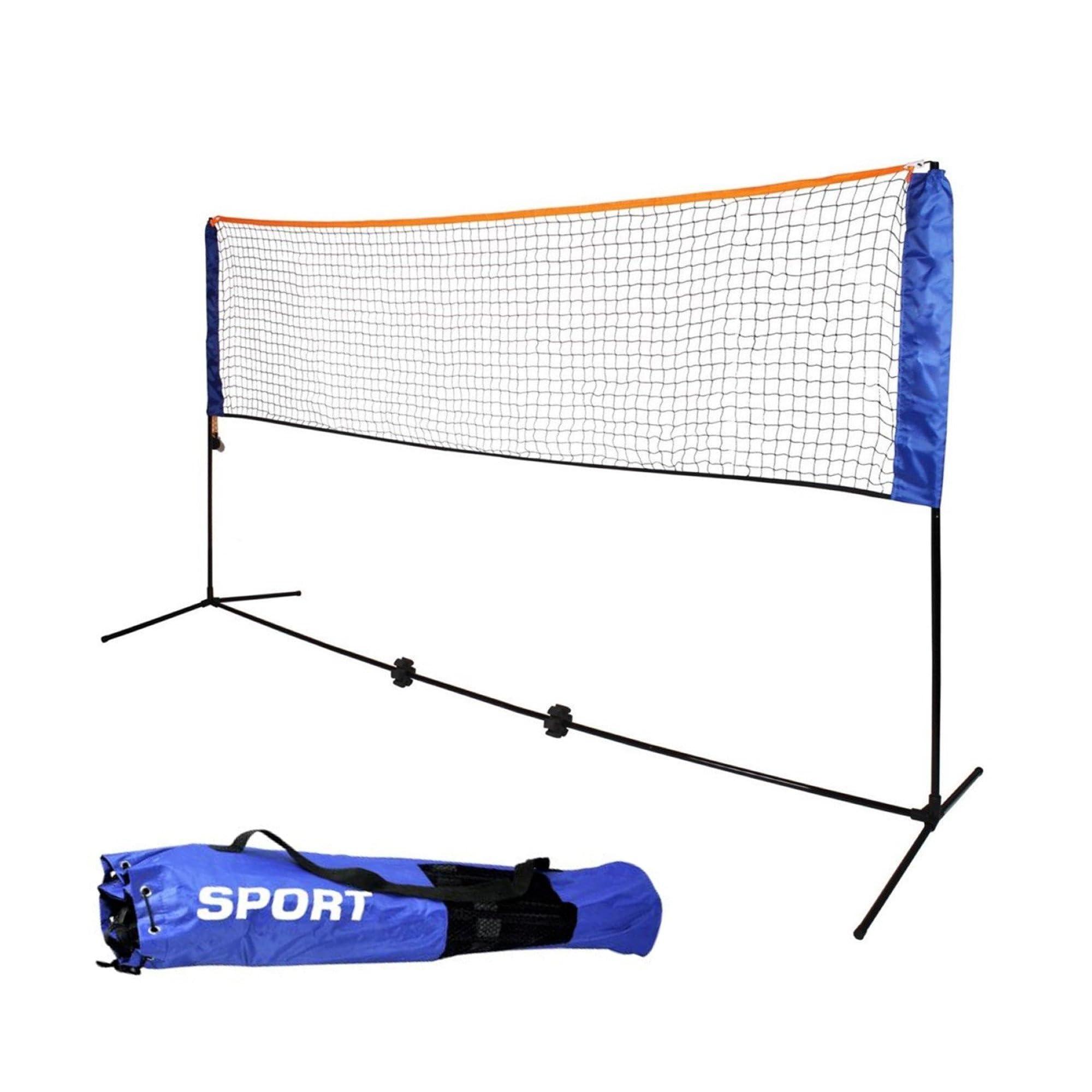 Oypla Medium 4m Adjustable Foldable Badminton Tennis Volleyball Net