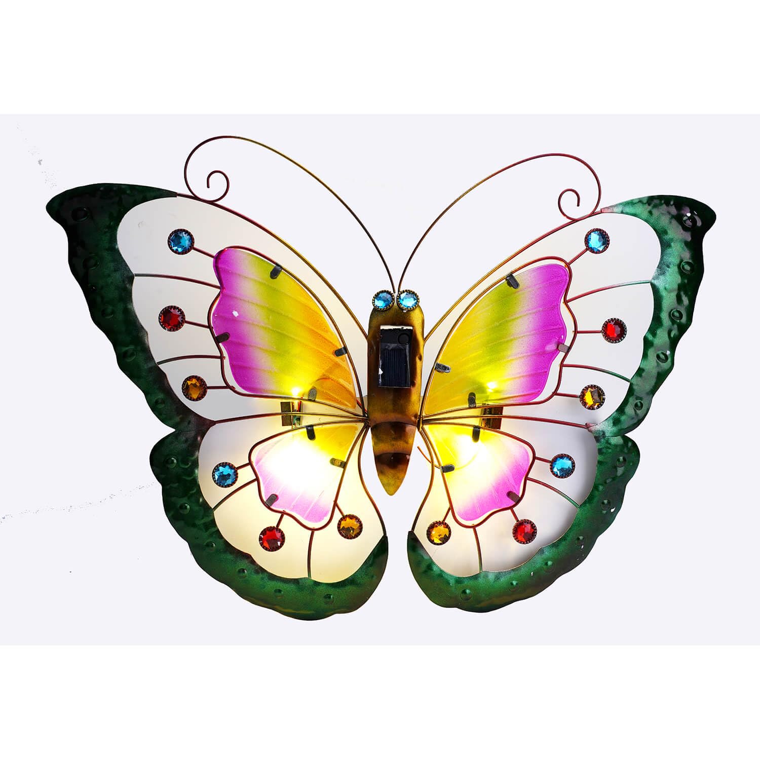 Coopers Of Stortford Multi-Colour Wall Mounted Butterfly Solar Light