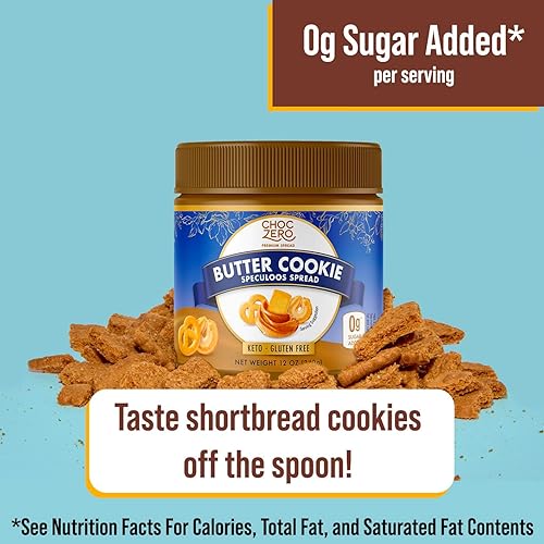 Miniatura 4 de ChocZero 's Keto - Mantequilla para galletas  sin azúcar añadida, especuloos bajos en carbohidratos, galletas, Keto Friendly, alternativa a
