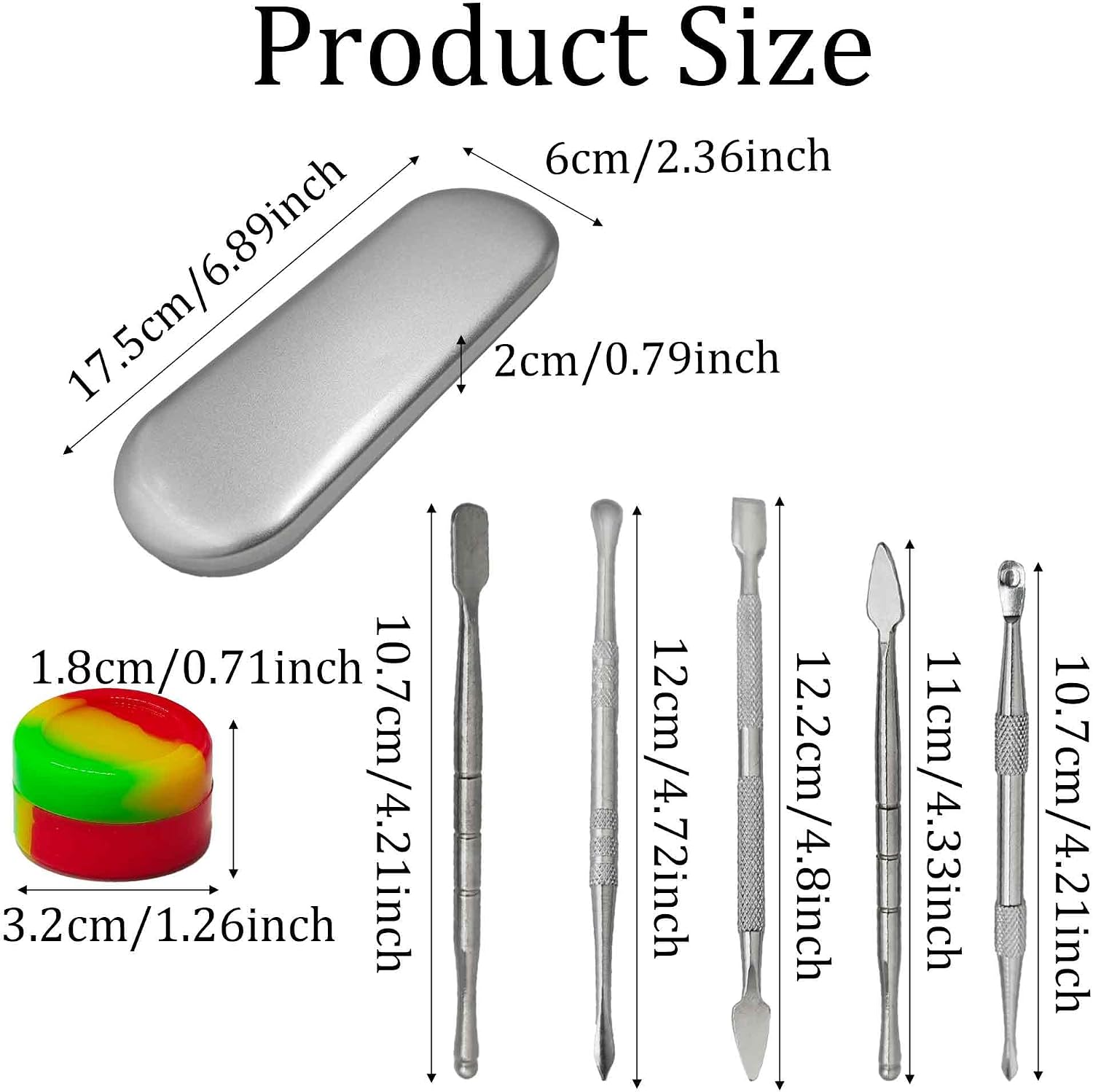 Anphly 6PCS Silver Wax Carving Tool Set, Double-Ended Stainless Steel