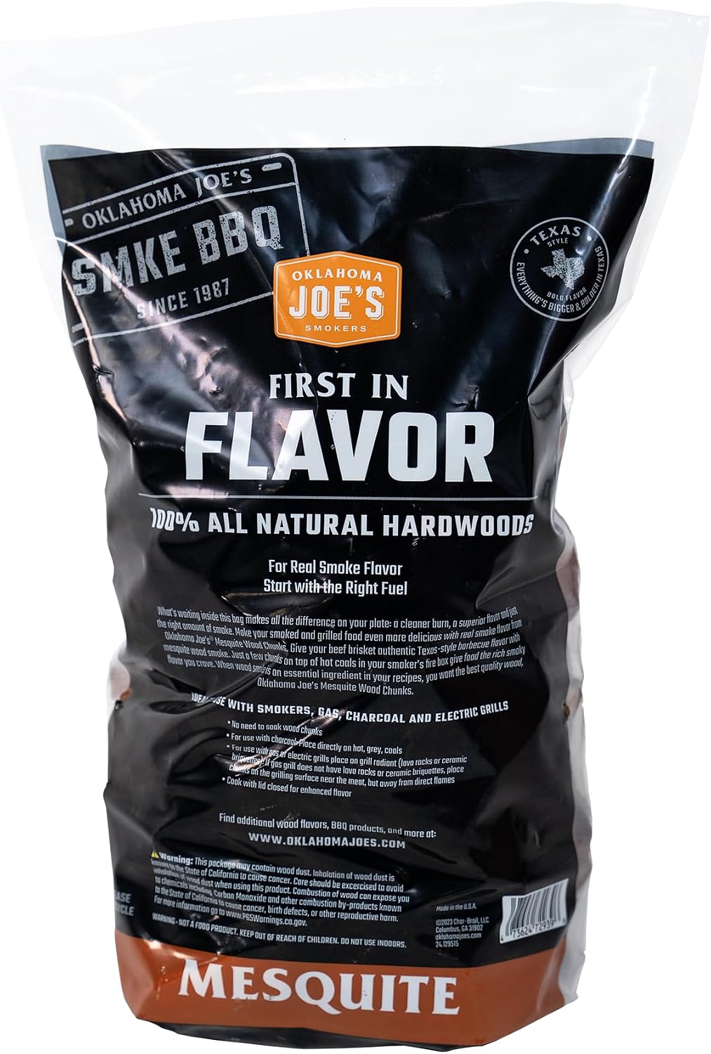 Oklahoma Joe's Mesquite Wood Chunks, 432 cu in Bag - 3947293R04