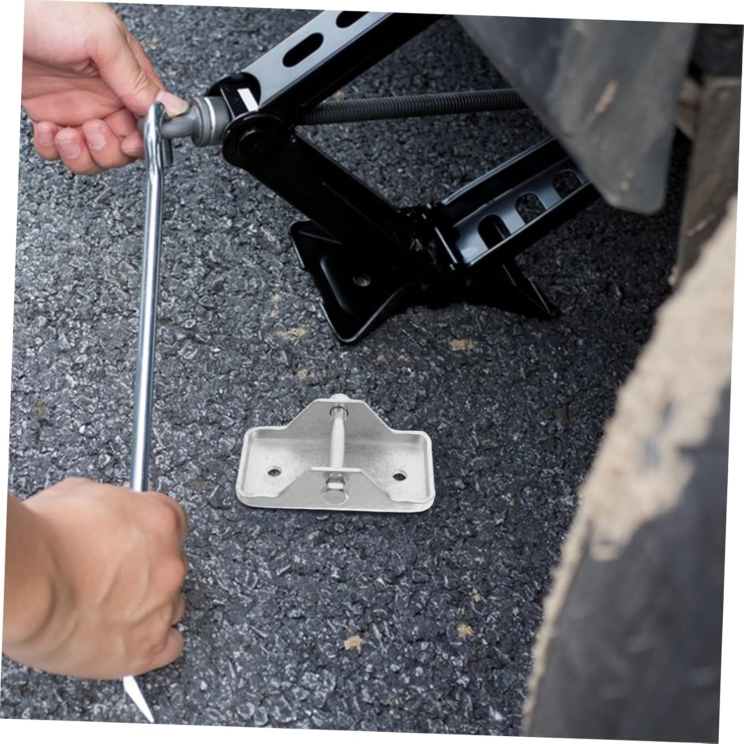 Ciieeo Trailer Jack Foot Plate Base for Rv Jack Stabilization and Utility Trailers Versatile Support and Heavy Use
