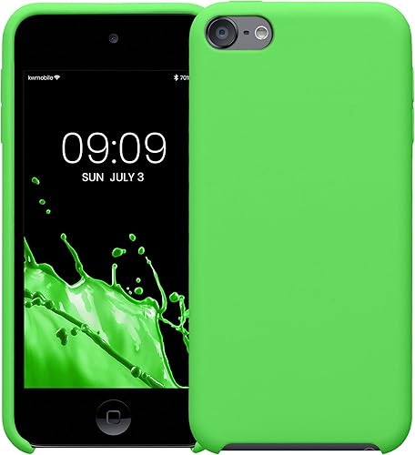 Miniatura 5 de kwmobile Funda de silicona TPU compatible con Apple iPod Touch 6G  7G (6 y 7 generación), funda protectora suave y flexible, color verde lima