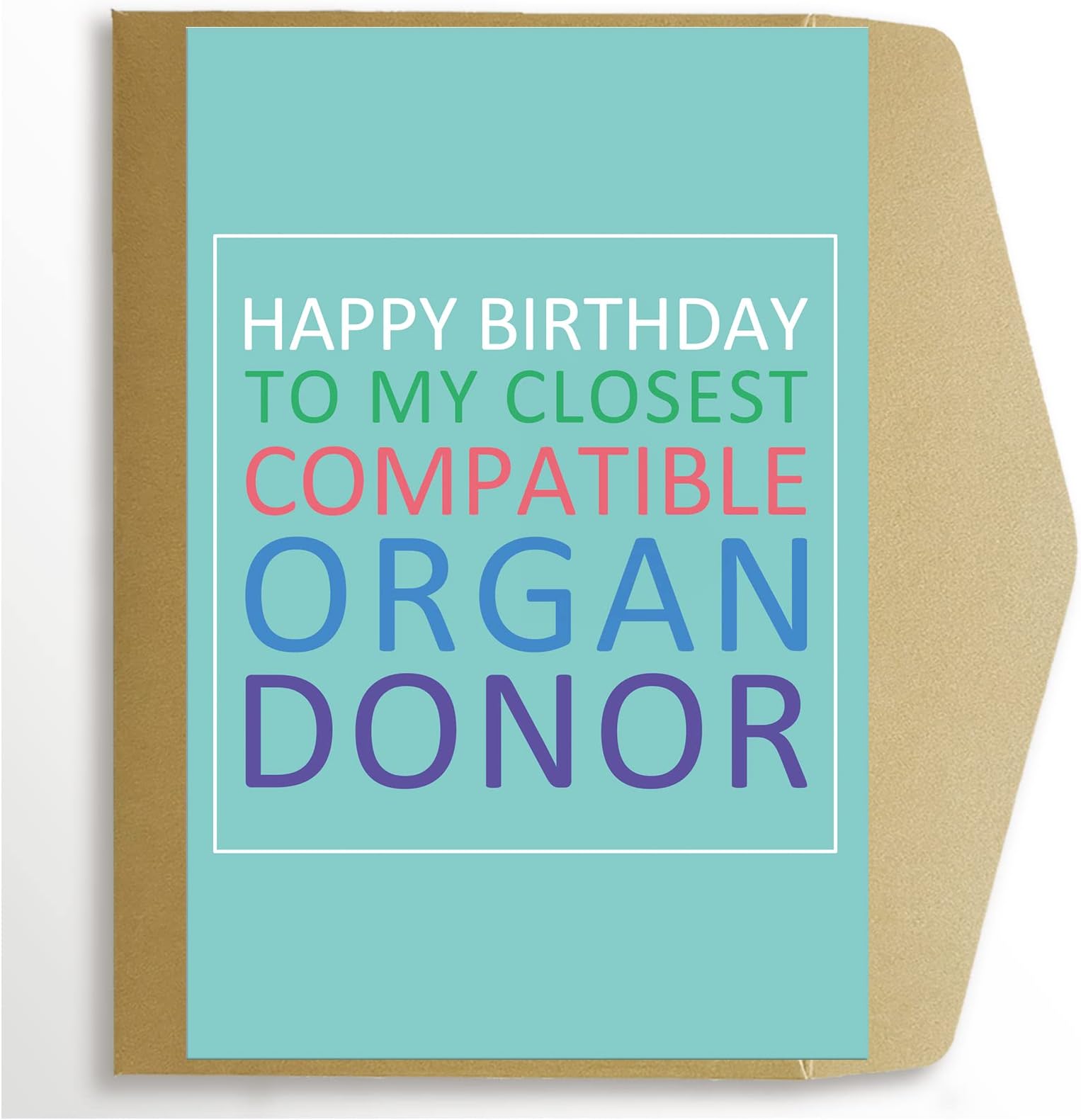 Spercy Funny Brother Sister Birthday Card, Happy Birthday Card for Siblings, Happy Birthday to My Closest Compatible Organ Donor