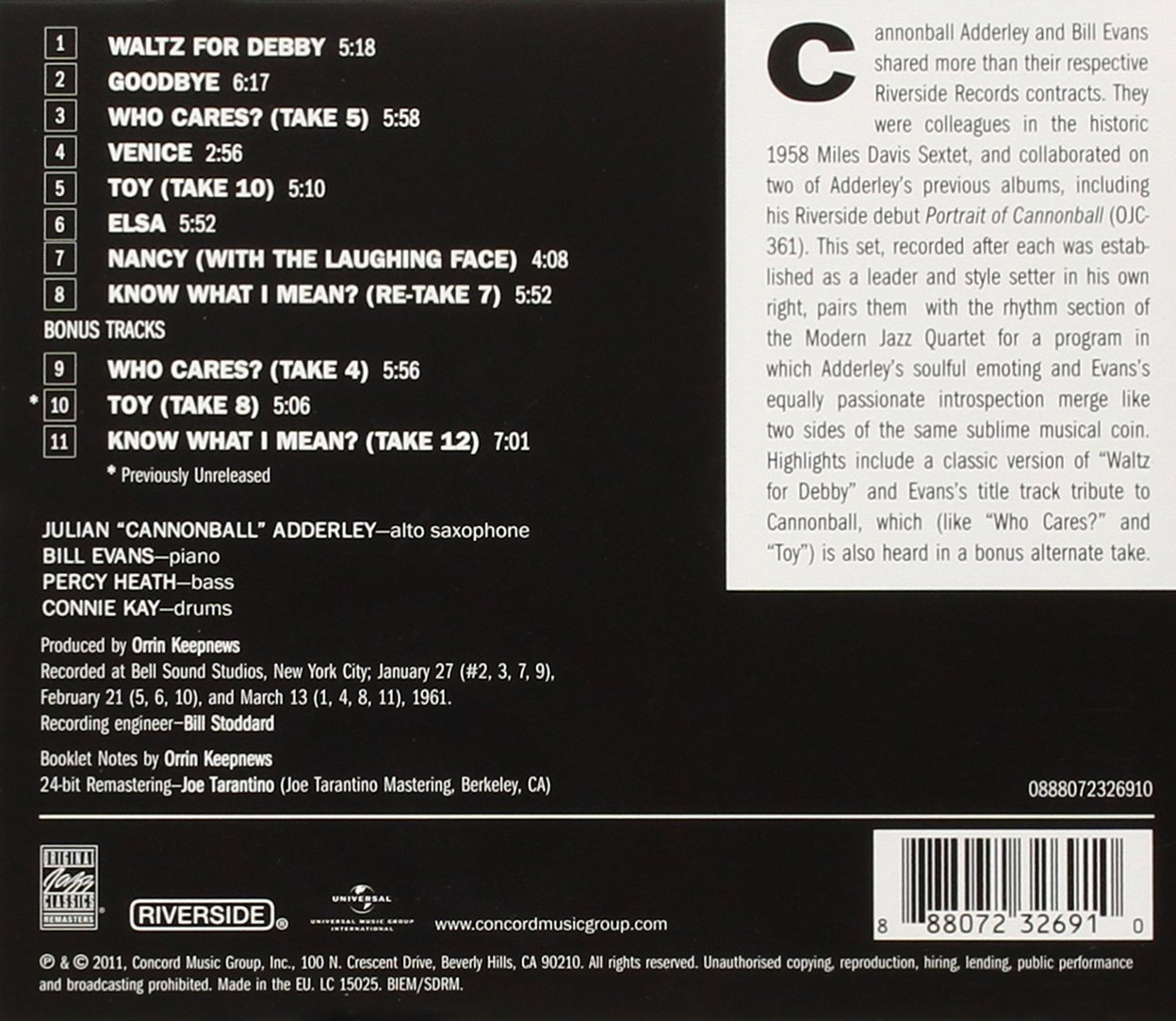 Original Jazz Classics Remasters: Know What I Mean?
