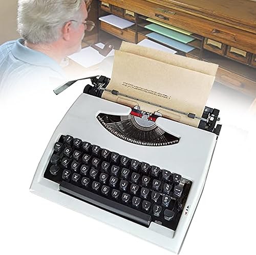 NOGRAX Machinery - Máquina de escribir inglesa a la antigua, portátil y fácil de usar, juego de cintas rojas y negras, ideal para letras, escritura