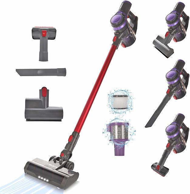 Belaco CVC111BEL 4-in-1 Cordless Upright Handheld Stick Vacuum Cleaner Hoover Rechargeable Lithium-Ion Battery 150W 22.2V with Wall Bracket
